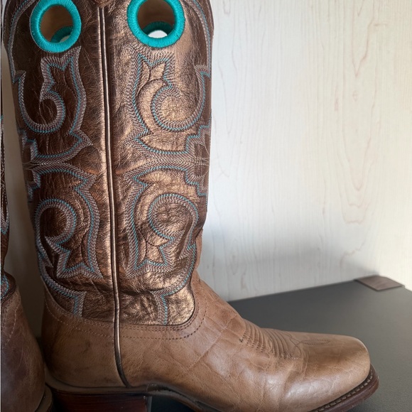 TECOVAS Brown Western Leather Boots size 7 - Picture 2 of 16